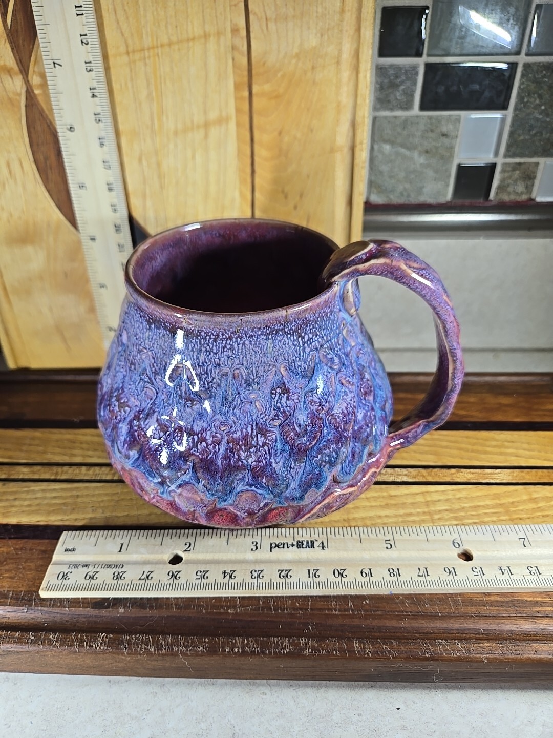 Phatbottompottery Purple Dragonscale Handmade Pottery Mug