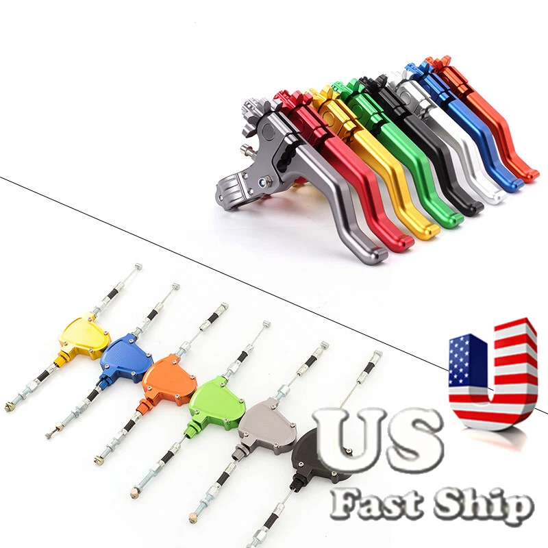 EE. UU. Ambos Rendimiento Corto Stunt & Pull Cable Embrague Palanca Para Streetbike Dirtbike Foto 4 de 4