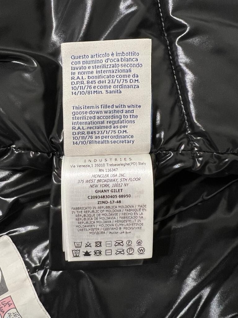 Moncler Ghany Boudin-Quilted Down Puffer Vest in Black size 1/S | eBay