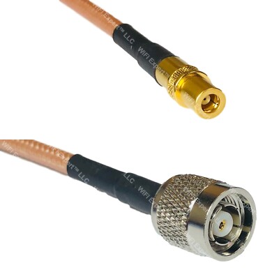 RG400 SMB FEMALE to RP-TNC MALE RF Cable FAST-SHIP LOT