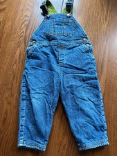 vtg gymboree gymsport boys S 2-3 years fleece lined denim overalls