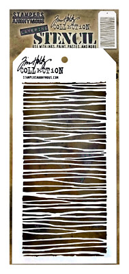Tim Holtz Layering Stencil Line String Texture Pattern Template StamperAnonymous