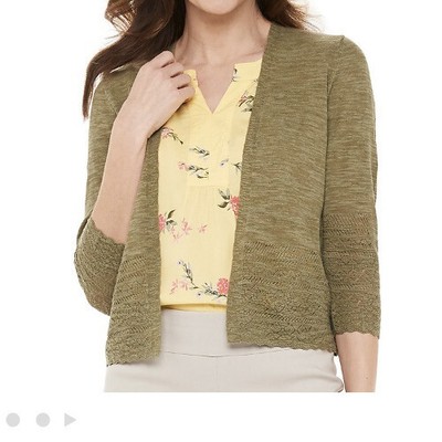 Barrow Pointelle Crop Cardigan 