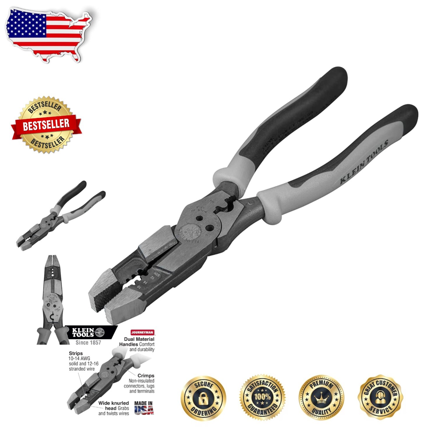 High-Power 8-Inch Multitool Pliers – Stripping, Crimping & Grabbing Mastery