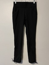 Columbia Omni Shield Hiking Outdoor Pull On Pant Black Womens Small Gathered Hem
