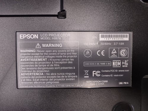 EPSON 3D 1080P LCD PROJECTOR POWERLITE PRO CINEMA 6030UB W/ REMOTE *SEE DETAILS* - Picture 17 of 23