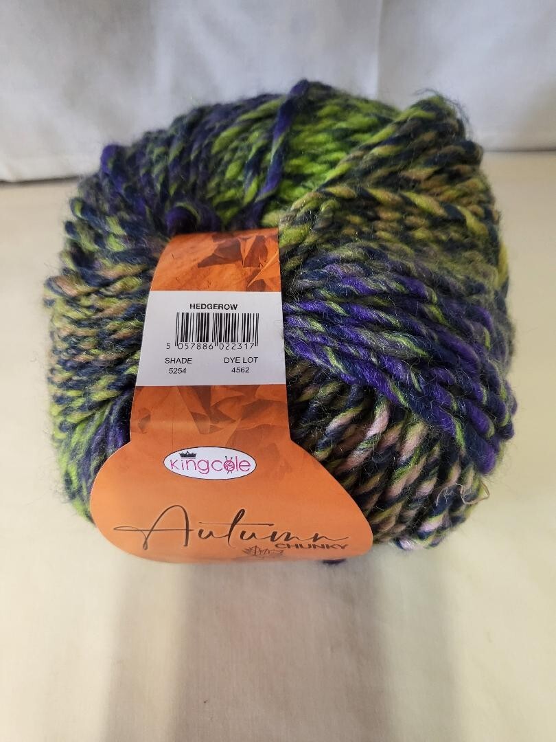 King Cole Autumn Chunky 100g Knitting & Crochet Yarn 20% wool hedgerow 5254
