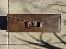 Vintage 8 Track Tape Holder Carry Case w/ 24 Slots Faux Leather Service MFG USA