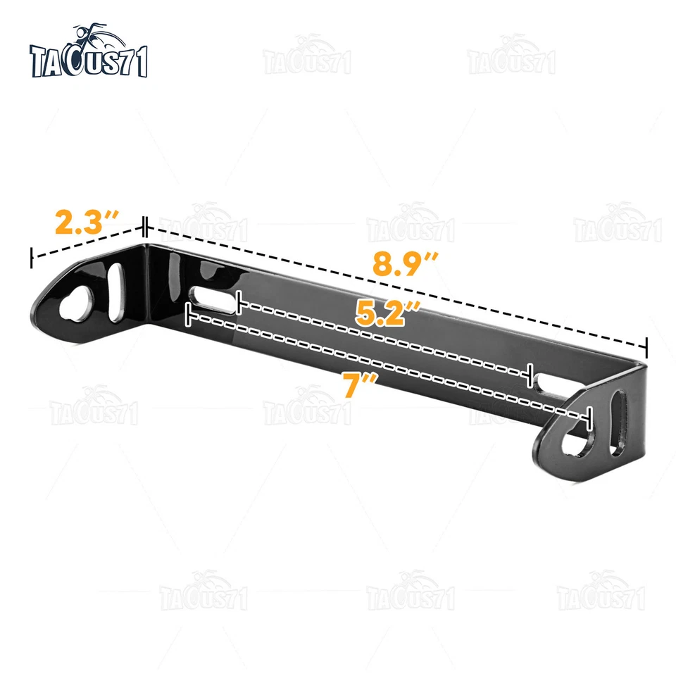 Placa de matrícula de reubicador de señal de giro negra para Honda Rebel Shadow 500 750 1100 Foto 3 de 4