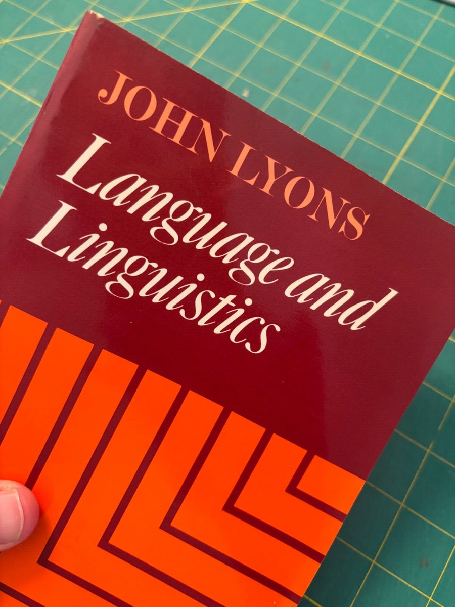 Language and Linguistics: An Introduction by John Lyons VTG PB