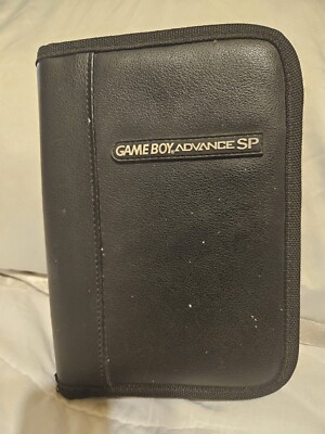 Nintendo Game Boy Advance SP Carrying Case Black Good Condition Minor Defects