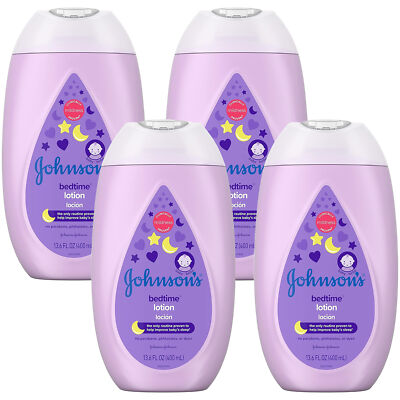 4-New Johnson's Baby Bedtime Lotion with Natural Calm Essences Hypoallergenic &