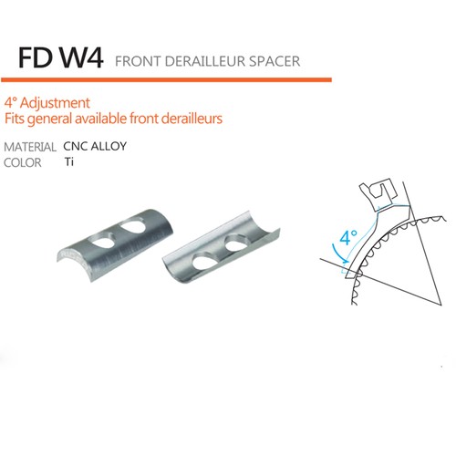 Folding Road TT Bike Front Derailleur Spacer Shim Kit Slanted Adjuster Washer - Picture 9 of 11