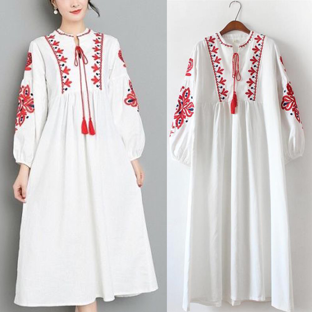 Women Mexican Ethnic Embroidered Dress Hippie Blouse Boho Long Maxi Loose Dress | eBay Women Mexican Ethnic Embroidered Dress Hippie Blouse Boho Long Maxi Loose Dress | eBay