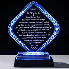 Uncle Gifts with Light Base Meaningful Crystal for from clear 