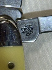 Vintage Case XX USA 32087 SS Yellow Medium Pen Pocket Knife Made in USA