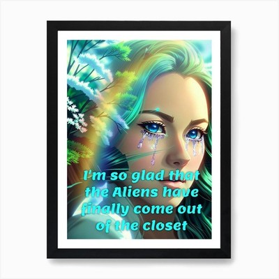 Aliens Have Finally Come Out Of The Framed Wall Art Poster Canvas Print Picture