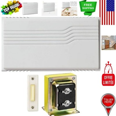 Complete Doorbell Chime Solution: Wired Kit with Classic Design + Lighted Button