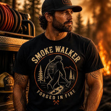 Bigfoot Firefighter Shirt, Smoke Walker Tee, ...