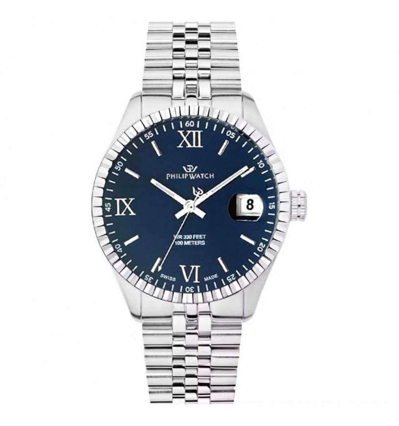 Orologio PHILIP WATCH uomo Caribe data acciaio / blu R8253597062