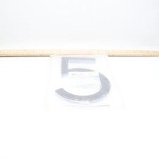 Floating or Flat Modern House Number 5 Matte Black Aluminum 8"