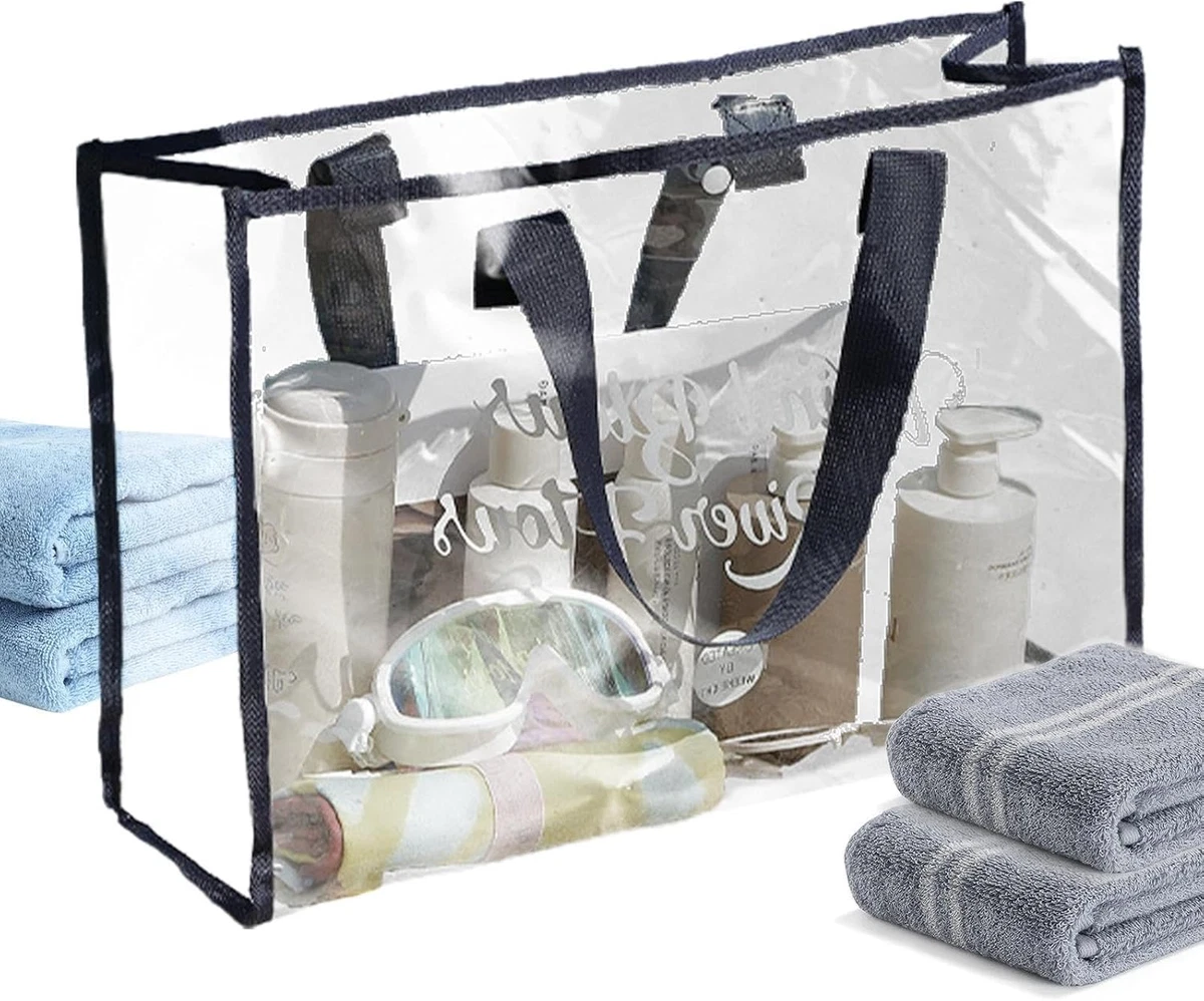 Borsa Da Toilette Trasparente Da Viaggio - PVC Impermeabile, Grande