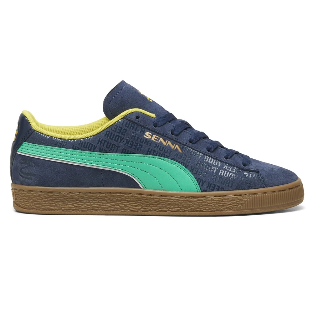 PUMA Senna A Vida Suede Lace Up Mens Blue Sneakers Casual Shoes 30812601