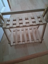 Drewniany schowek łupkowy mały blat stołu używany, ale w porządku