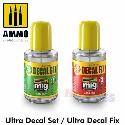 ULTRA DECAL SET / FIX High Quality Decal Solution AMMO Mig Jimenez MIG2029/30