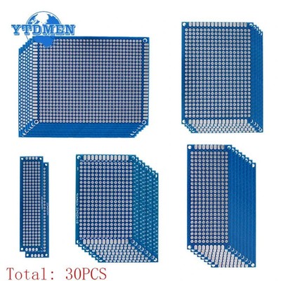5Sizes Double-Side PCB Copper Clad Laminate Protoboard Kit 2x8 3x7 4x6 5x7 7x9cm