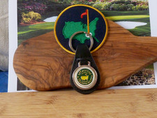 The Masters Green Logo  FOB  Genuine Leather Ball Marker  Key Chain