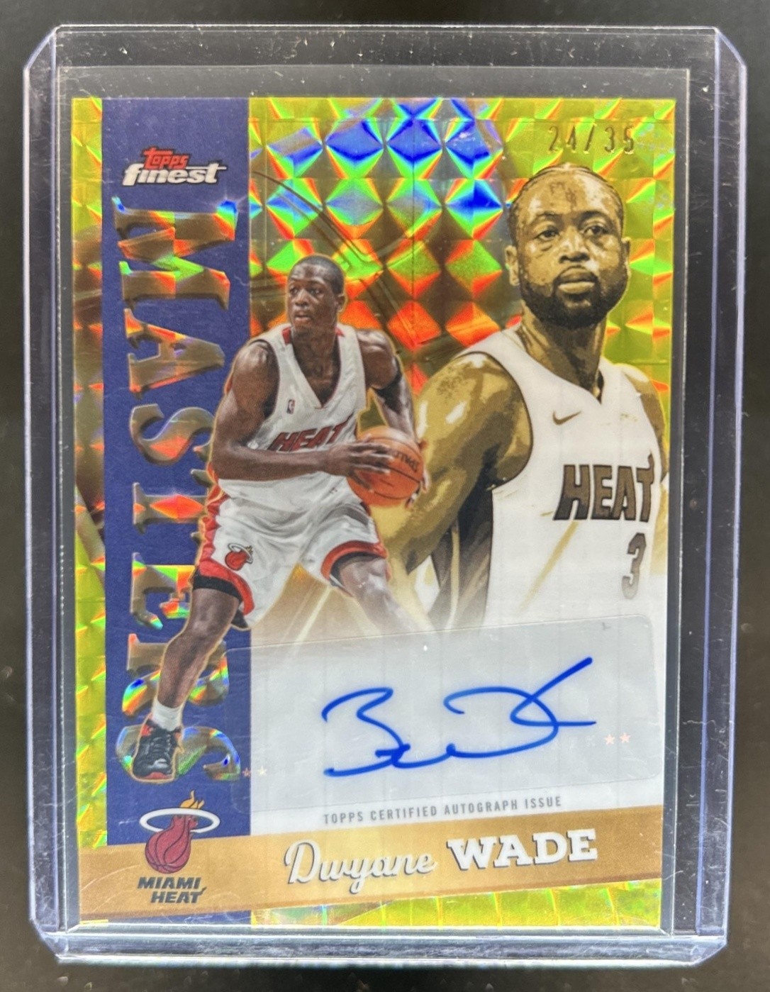 Dwyane Wade 2025 Topps Finest #MA-DW Masters Autographs - Yellow