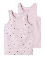 Tanktop Name It Mini Nmftank 2P Winsome Hearts, GrößE 92, Baumwolle, Rosa