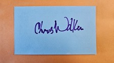 CHRISTOPHER WALKEN AQUA SIGNED 3x5 INDEX CARD AUTOGRAPH