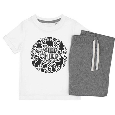 Kinder Nachtwäsche-/Pyjama-Set ''Wildes Kind'' (KP056070)