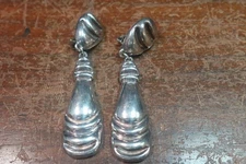 STERLING SILVER EARRINGS NOT MARKED TESTED IN STORE 1.03 OZT 3.5" #154