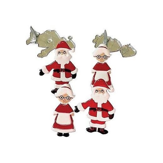 Eyelet Outlet Shape Brads 12pcs - Santa & Mrs Claus