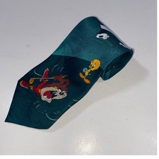 Vintage Looney Tunes Necktie Taz Tweety Bird Golf Balancine Inc. Novelty Tie