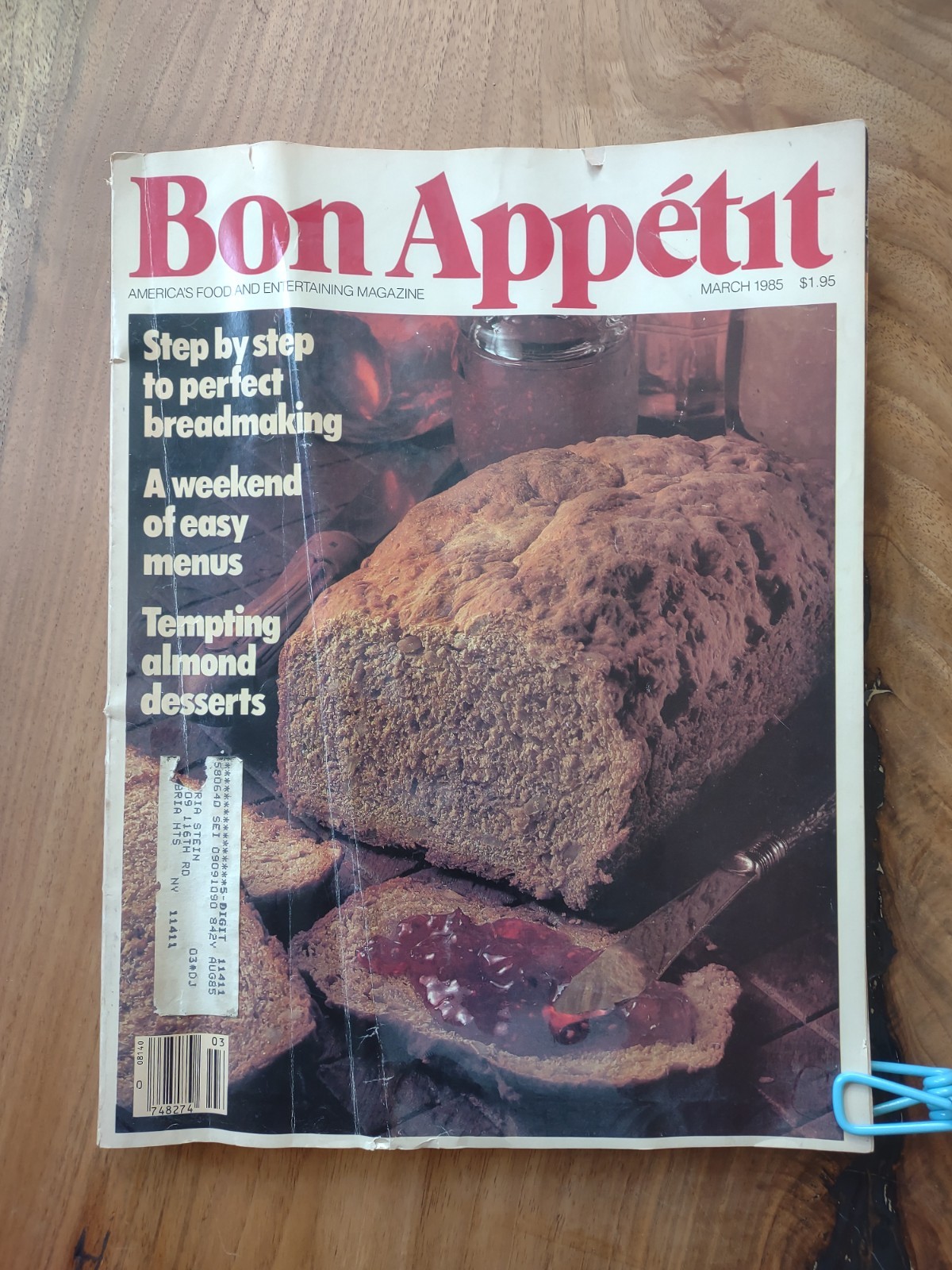 Vintage Bon Appetit Magazine March 1985