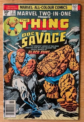 Marvel Two In One #21 -The Thing & Doc Savage- 1976- fn- B &B