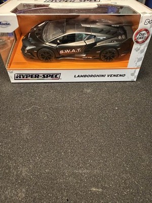 Jada Hyper-Spec Lamborghini Veneno S.W.A.T. 1:24 Diecast Black Unopened