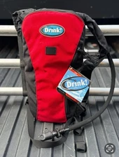 Drink! Hydration Camelbak Style Vintage 100 Fl OZ Redback Red Hiking Backpack