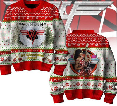 Van Halen Go Ahead And Jump Christmas Ugly Sweater DODO2K