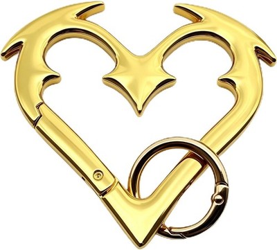 Cute Heart Carabiner Clip   Gold or Silver Key Ring Accessory for Bag