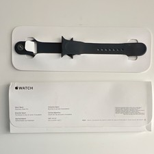Apple Sport Band Black 45MM M/L Watch strap Series 9 works with any Apple Watch
