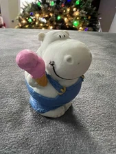 Vintage 1977 Hallmark Hippo Finger Puppet with Ice Cream – Cute Collectible