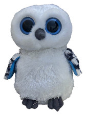 Ty Beanie Boos SPELLS the White Owl 6" Retired Blue Eyes Stuffed Animal Plush