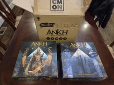 CMON Ankh Gods of Egypt Kickstarter Faithful Pledge Core + Tomb Wonders OPEN BOX