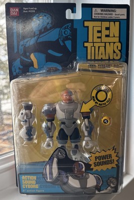 Original DC Teen Titans Go Action Sound Cyborg 5'' Action Figure Bandai MOC c2003