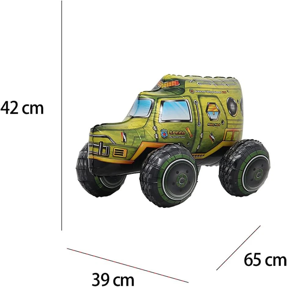 Balão de folha de alumínio 4D autônomo brinquedo forças armadas escavadeira veículo de engenharia - Imagem 2 de 4